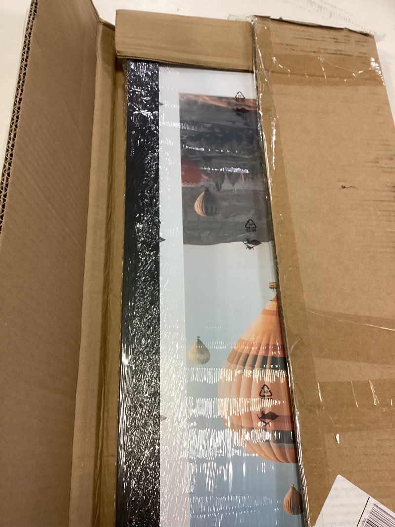 Condition photo showing New/Like New for 10x30 Picture Frame with 8x24 Mat, Display Photo 8x24 with Mat or 10 x 30 Without Mat, Wall Hanging Large 10 by 30 Poster Frame with Plexiglass, Black Black 10x30 inch