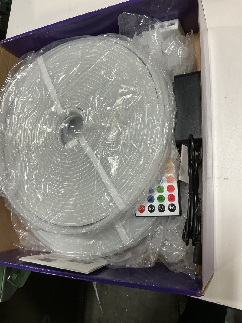 Condition photo showing Good Condition for segrass 132ft neon led rope lights ip65 waterproof led lights for bedroom flexible led light strip with remote/app control rgb lighting strip for indoors outdoors bedroom room home décor