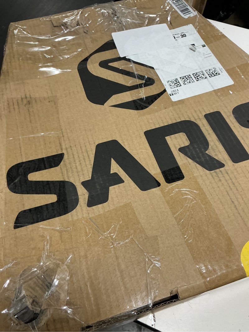 Condition photo showing As Is for saris fluid2 indoor bike trainer, smart equipped option, fits road and mountain bikes, compatible with zwift app fluid2 trainer