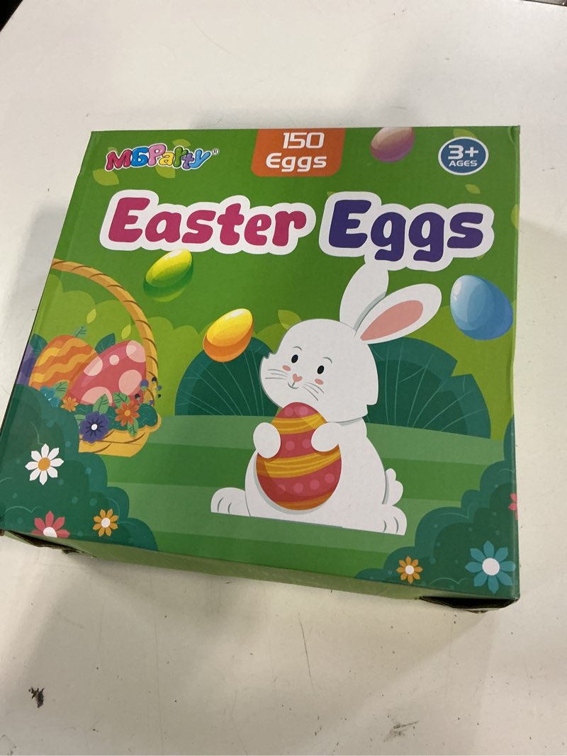 Condition photo showing New/Like New for mgparty 150 pcs easter eggs 2.3" pastel colors plastic fillable easter eggs with 12 golden eggs, empty eggs for easter basket stuffers, party favors, egg hunt supplies and easter decorations