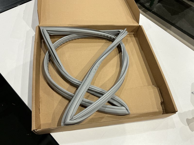 Condition photo showing As Is for joyfolk refrigerator freezer door gasket seal replacement, 21.06" x 34.25", enhanced magnetic strip and high-temp welding, compatible with w10164045, w10191103, w10443322, wpw10714545