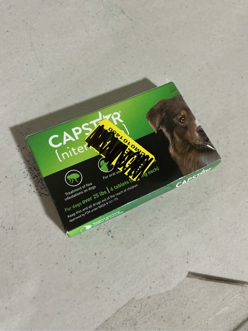 Condition photo showing Good Condition for capstar (nitenpyram) oral flea treatment for dogs, fast acting tablets start killing fleas in 30 min