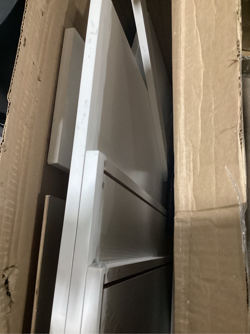 Condition photo showing As Is for White Shaker Base Cabinet - Ready to Assemble, Ideal for Kitchen, Laundry,and Bathroom Storage- Different Size for Options (18" Wx34.5 Hx24 D)