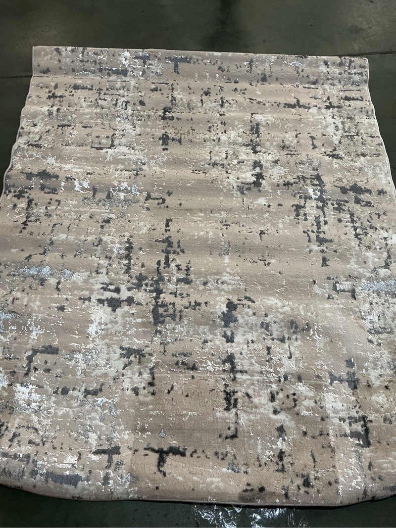KARENPERA Area Rug Grey/L.Beige size 150x213 D (5’x7’) 