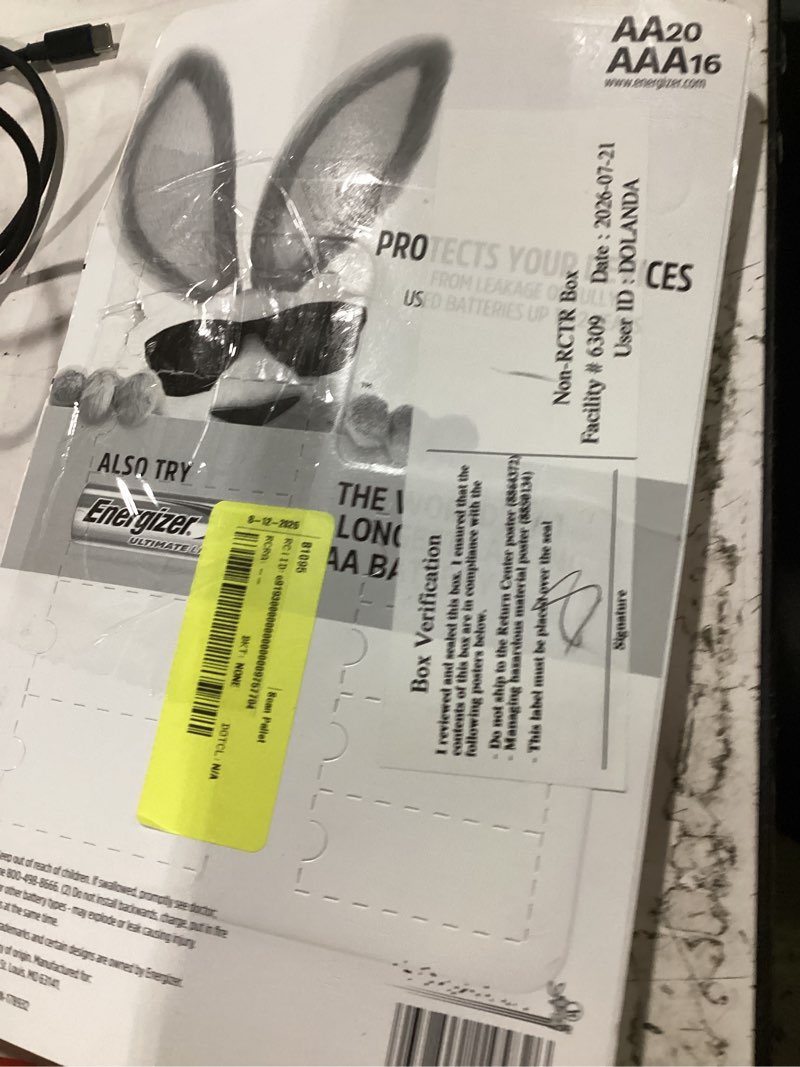 Condition photo showing As Is for energizer max alkaline 20 aa + 16 aaa batteries combo pack