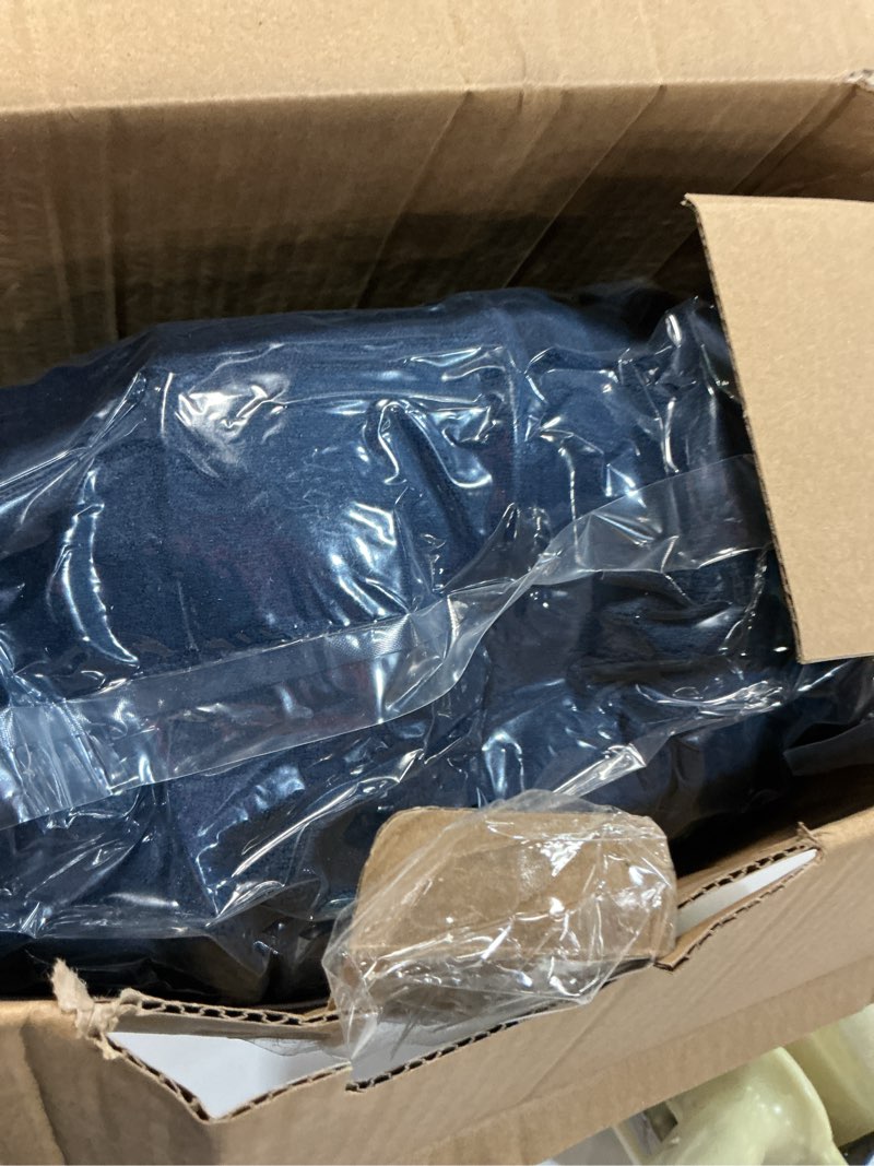 Condition photo showing New/Like New for Electric Heated Blanket Queen Size 84"x90" - Dual-Sided with Microplush & Sherpa Fabric, 4 Heat Settings & 10 Hours Auto Off, Dual Controller, Machine Washable - Dark Blue 07-dark Bule Queen(84"x90")