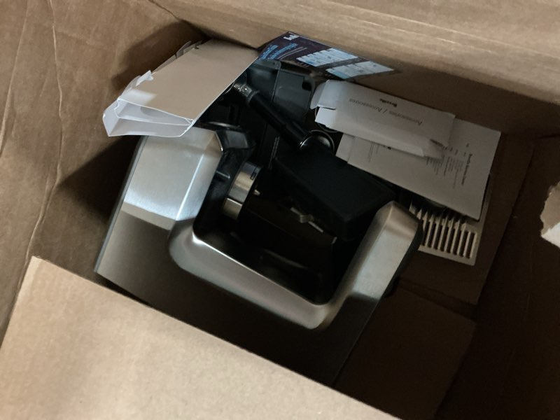Condition photo showing As Is for breville infuser espresso machine bes840xl, brushed stainless steel
