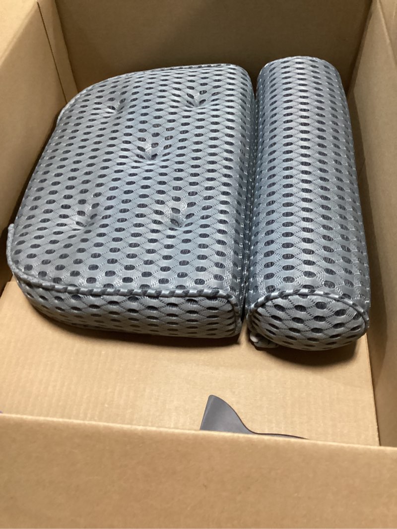 Condition photo showing Good Condition for OMYSTYLE Bath Pillow for Tub, Quick Dry & Extra Thick Bathtub Pillow for Head Neck and Back Support, 4D Air Mesh with Powerful Suction Cups, Dark Grey