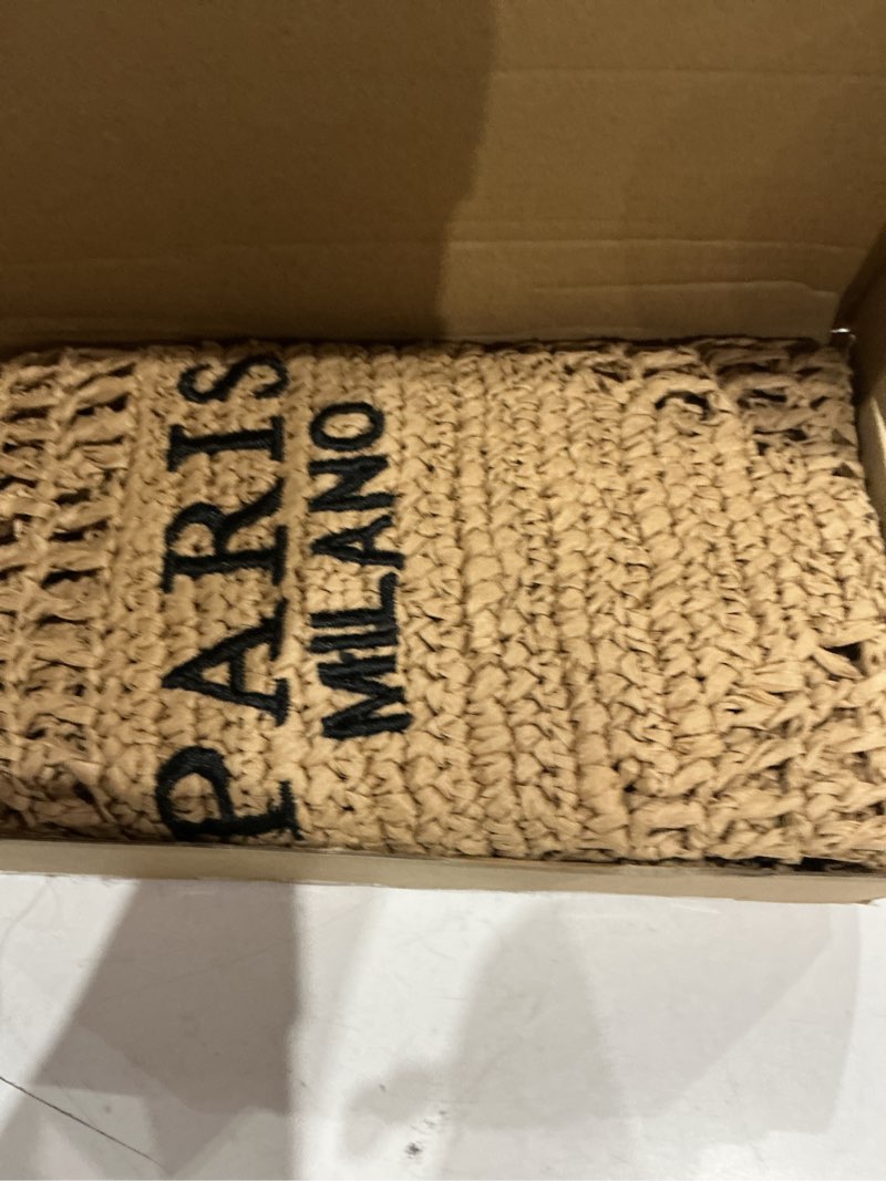 Condition photo showing Good Condition for pleneal beach bags for women - women beach tote bag, summer mesh hollow straw tote bag for holiday market paris