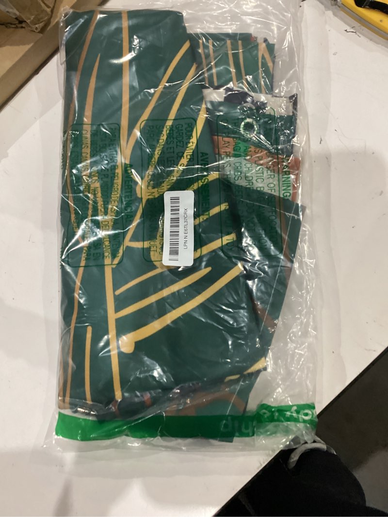 Condition photo showing As Is for glawry green boho mid century shower curtain extra long abstract retro tropical palm tree plant sun arch minimalist bathroom modern 72wx96l inches bath accessories art home decor fabric 12 pack hooks 72"w x 96"l (pack of 1) a01-green gold