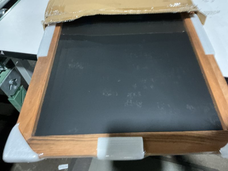 Condition photo showing Good Condition for SELEAD 100% Real Wood Frame Magnetic Chalkboard Words Sign - 20" x 30" Rustic Wall Decor Bulletin Chalk Board for Home Kitchen, Business, Restaurant, Farmhouse 20"x30" Rustic Brown