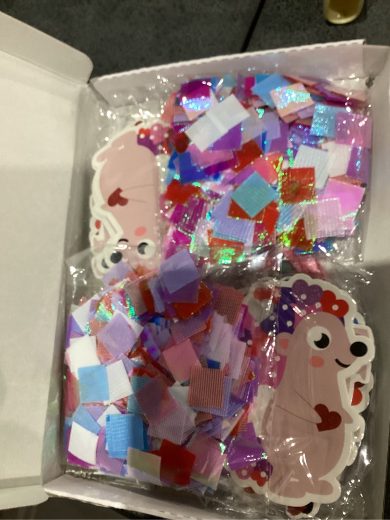 Condition photo showing As Is for Fennoral 24 Pack Valentine's Day Craft Kits for Kids Make You Own Hedgehog Heart Poke in Art and Craft with Card DIY for Valentines Day Gift for Kids Classroom Activities Party Decoration 24 Hedgehog