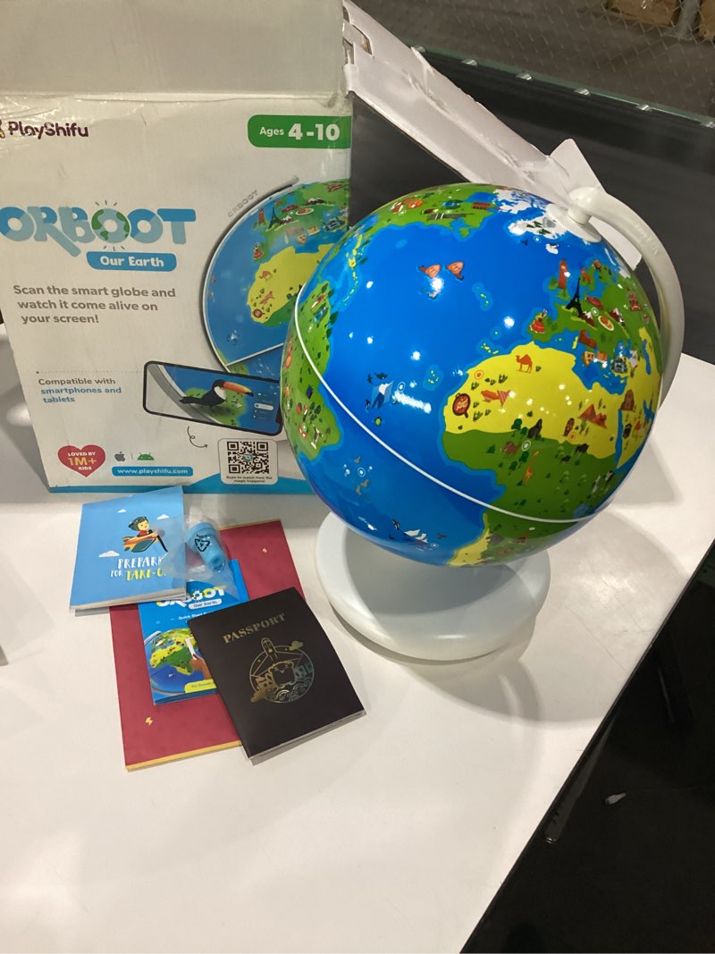 Condition photo showing New/Like New for PlayShifu Globe for Children – Orboot Earth: Interactive Kids Globe with 1000+ Facts on Animals, Places & Monuments | Tech-Powered Learning Toy & STEM Gift for Kids Ages 4–10