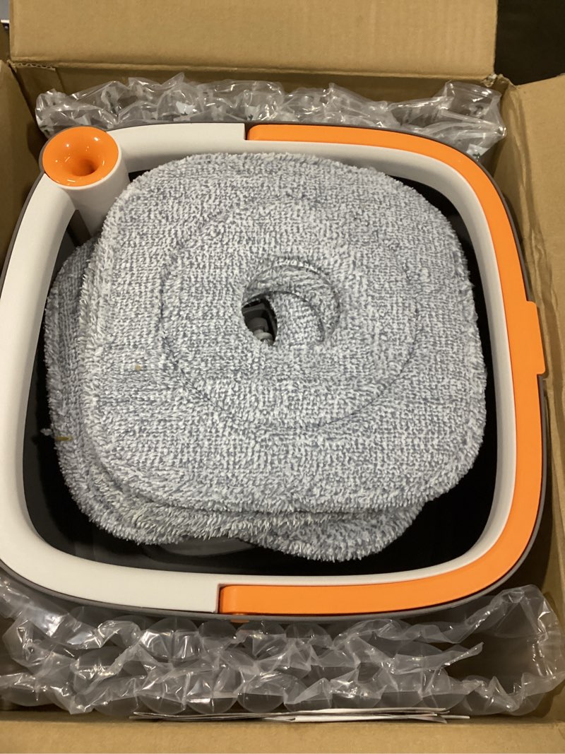 Condition photo showing New/Like New for Mop and Bucket Set, Spin Mop with Separate Dirty Water System, Deep-Cleaning Mops for Floors, Versatile Mops for Walls 4 Pad