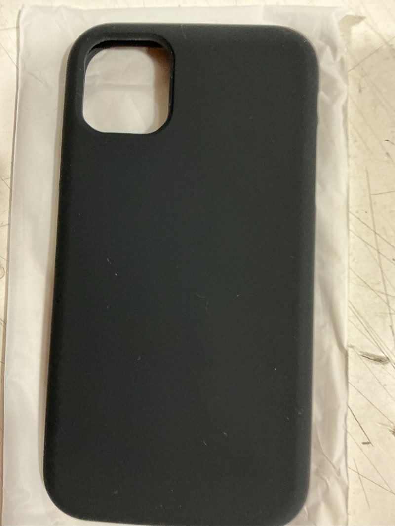Condition photo showing As Is for miracase designed for iphone 11 phone case, with screen protector, liquid silicone gel rubber full body drop protection shockproof cover phone case for iphone 11 6.1 inch, black black iphone 11