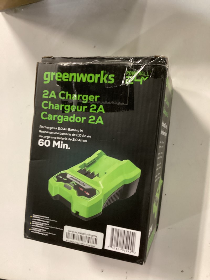 Condition photo showing New/Like New for greenworks 24v battery charger (genuine greenworks charger) 24v 2.0a charger