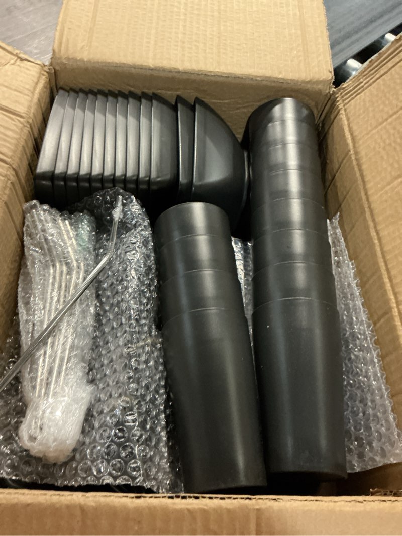 Condition photo showing Good Condition for teivio 84-piece with flatware kitchen plastic wheat straw square dinnerware set for 12, unbreakable dinner plates, snack bowls, tumblers 13.5 oz,stainless steel metal straws,dishwasher safe, black service for 12 black