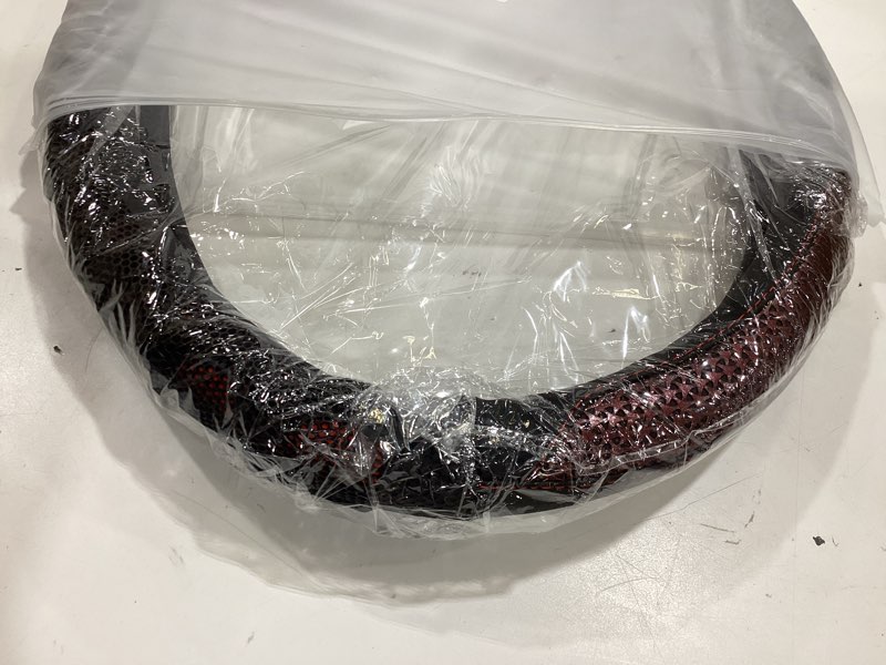 Condition photo showing Good Condition for pinctrot steering wheel cover great grip with 3d honeycomb anti-slip design, universal 14.5-15 inch (wine red) 1.wine red medium(standard) size[14 1/2''-15'']