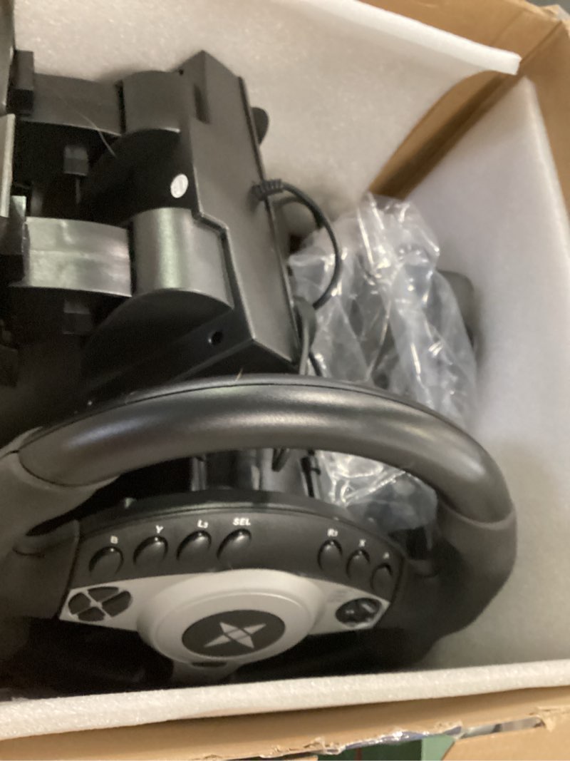 Condition photo showing Good Condition for nbcp racing wheel with 270/900° rotation, pc steering wheel with pedals, dual-motor vibration & gear shifter for xbox series x|s, xbox one, ps4, ps3, pc, switch, xbox 360 – driving sim experience