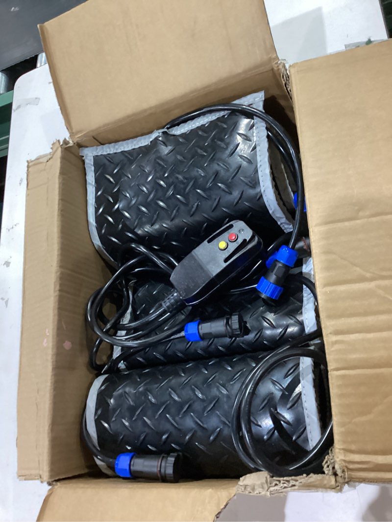 Condition photo showing Good Condition for Heated Snow Melting Mats Outdoor,10" x 30" Non Slip Ice Heated Rubber Mat,3 in/h Speed Snow and Ice Heated Mat for Stairs Walkway and Sideways, Heated Mat Outdoor with 10 ft GFCI Power Cord(3Pcs) 10"x30"(pcs)