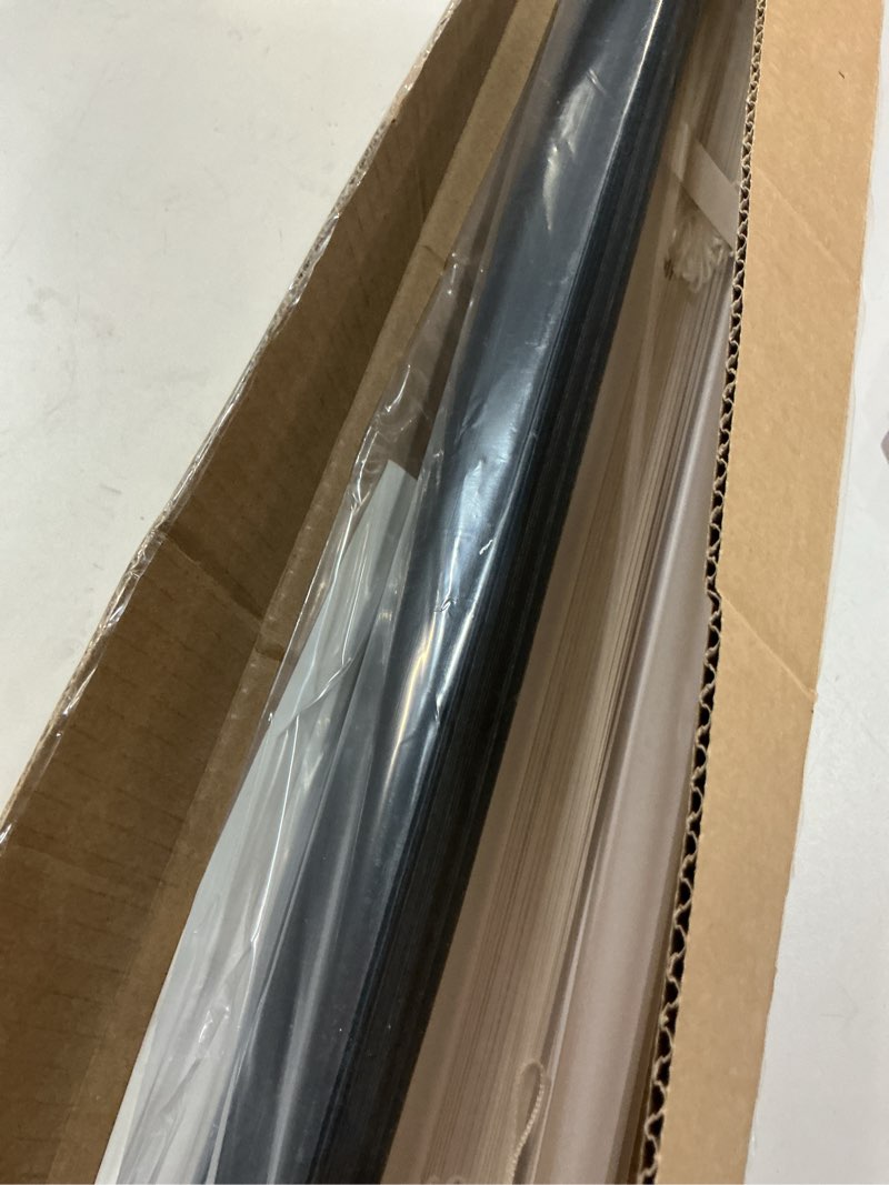 Condition photo showing New/Like New for LazBlinds No Tools No Drill Cordless 1" Vinyl Mini Blinds, 100% Blackout Blinds for Indoor Windows, Room Darkening Privacy Window Blinds and Shades for Interior, 27" W x 64" H, Black Black 27" W x 64" H