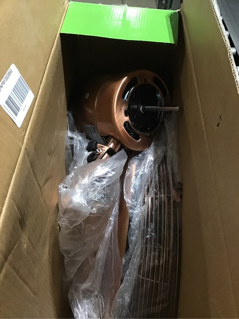 Condition photo showing Good Condition for HOLMES 16" Copper Digital Metal Stand Fan, 75° Oscillation, 3 Speeds, 4 Blades, 3 Modes, 7.5-Hour Timer, Adjustable Height, 20° Head Tilt, Ideal for Home, Bedroom or Office, Remote Control