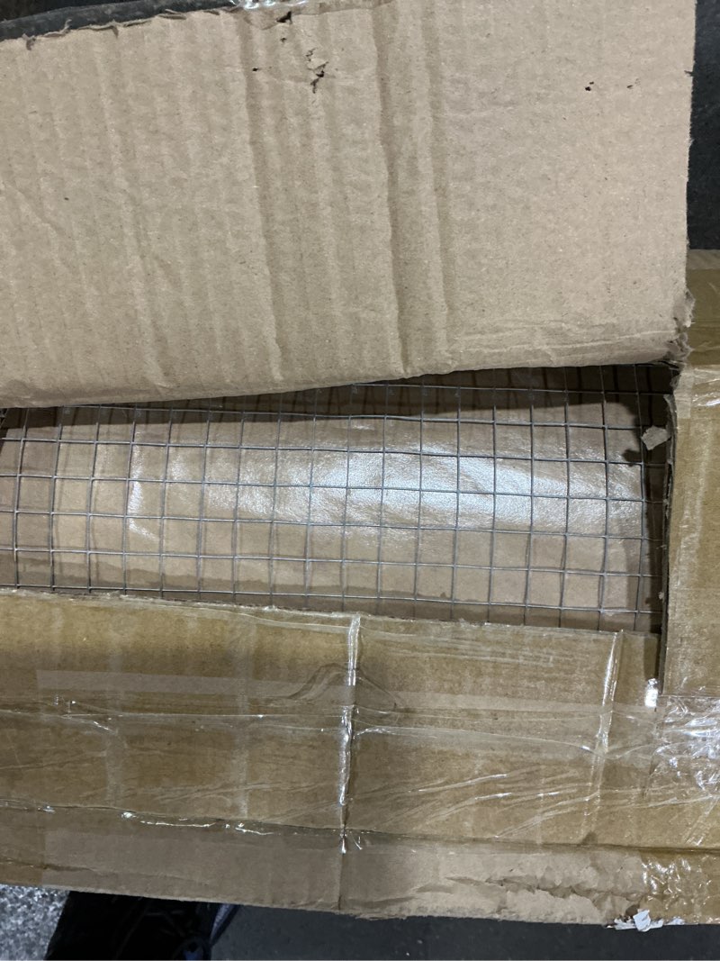 Condition photo showing As Is for tatuo 16in x 50ft hardware cloth 23 gauge hot dip galvanized after welded cage mesh rolls 1/2 inch metal chicken wire mesh roll wire fencing poultry netting for raised garden rabbit rodent animals 16in x 50ft silver