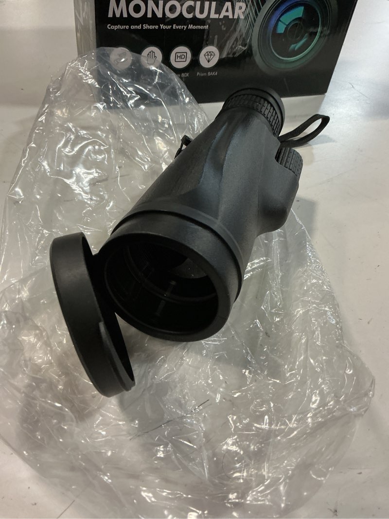 Condition photo showing Good Condition for monocular telescope 80 x 100 high powered monoculars for adults with tripod, monocular for smartphone suitable for bird watching larger vision monoculars for adults with bak4 prism & fmc lens black