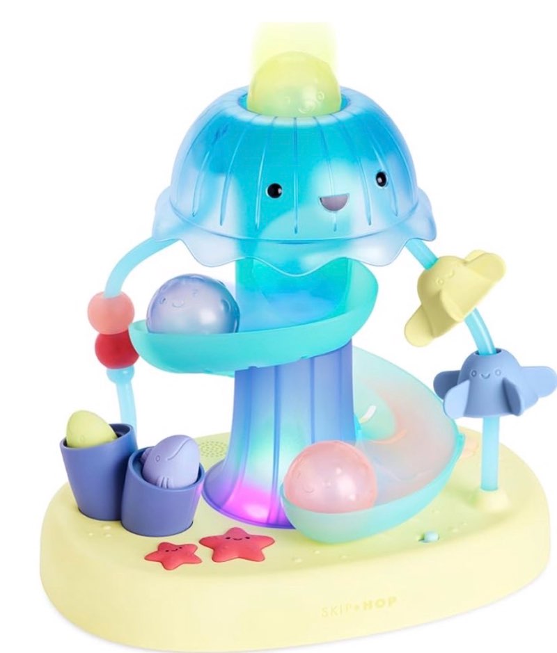 skip hop seascape musical activity ball drop 2-stage cause & effect developmental toy with lights, s