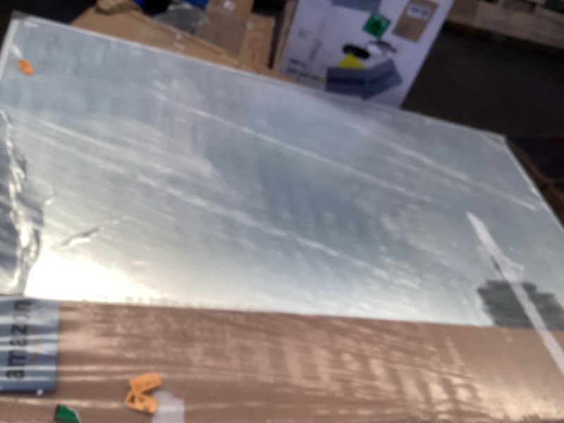 Condition photo showing As Is for Damaged *VIZ-PRO Dry Erase Board/Magnetic Whiteboard, 72 x 48 Inches, Large Wall Mounted Board for School Office and Home 6' x 4'