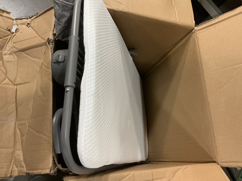 Condition photo showing Good Condition for Baby Bassinet Bedside Sleeper, Baby Crib for Infant, 6-Height Adjustable, Rocking Mode with Breathable Mesh & Mattress, Quiet Wheels & Easy Assembly, Stable and Secure Crib for Newborn, Grey