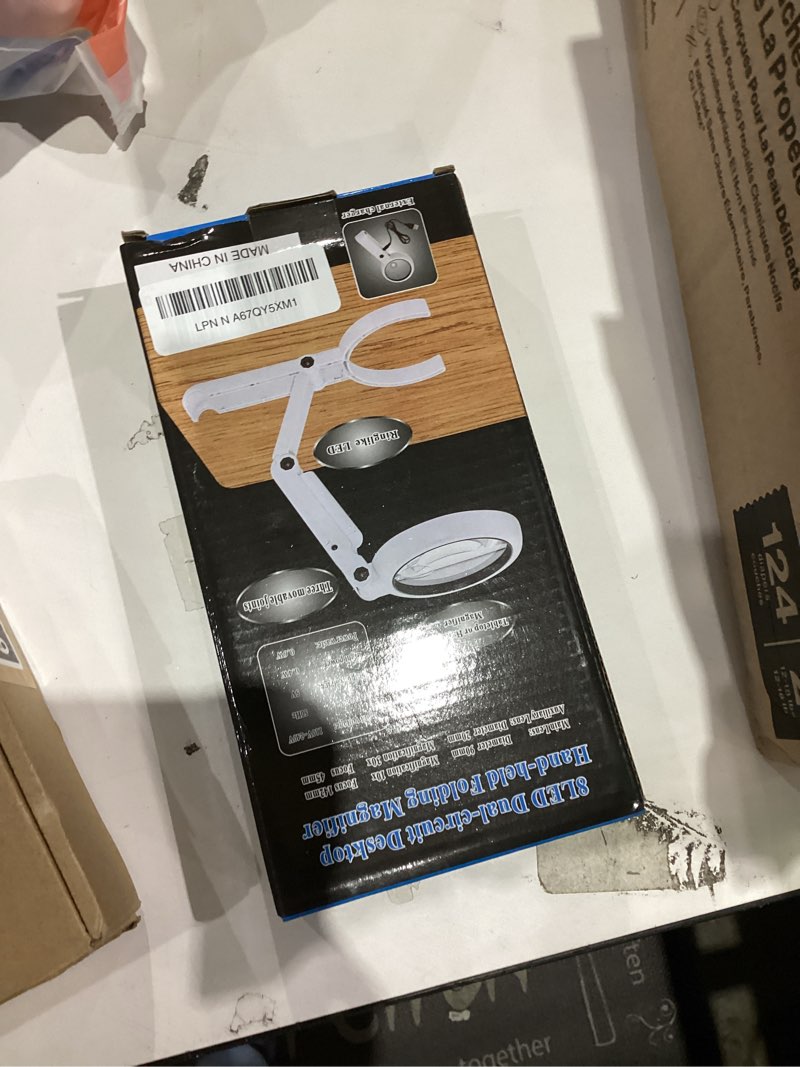 Condition photo showing New/Like New for Magnifying Glass with Light and Stand, 30X 10X Foldable Handheld Large Magnifying Glass LED Illuminated Magnifier for Seniors Reading, Close Work, Inspection, Coins, Jewelry, Exploring