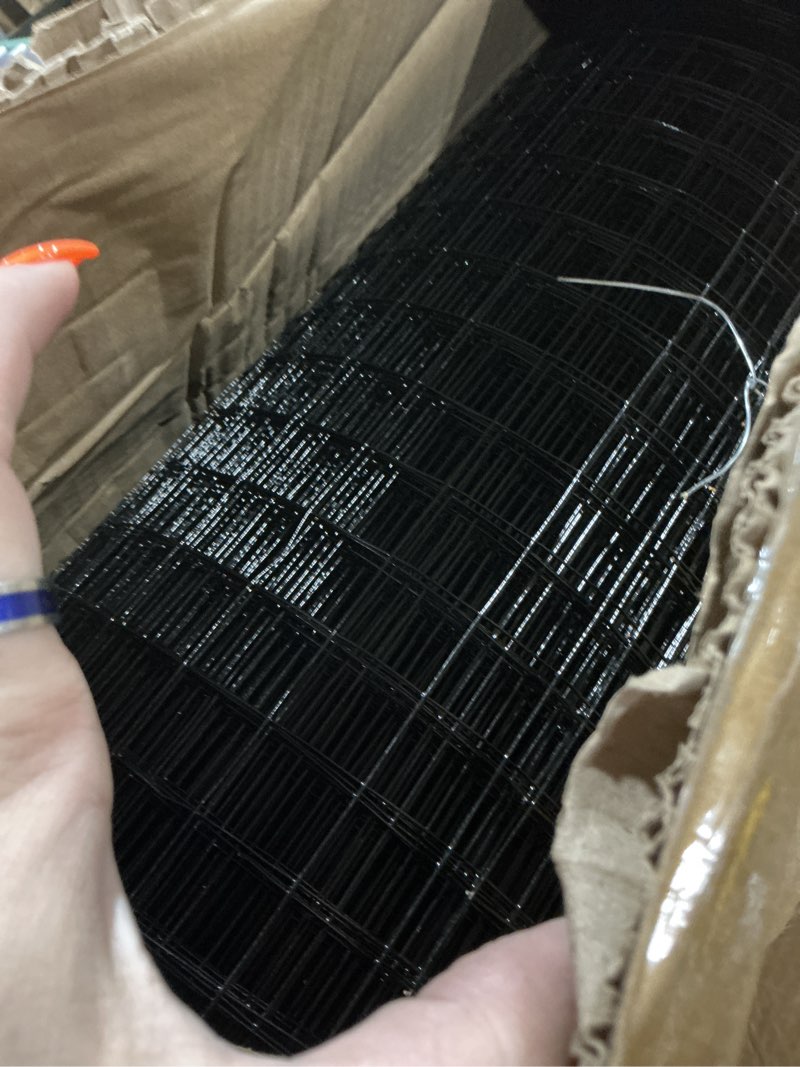 tongmo 24" x 100' black hardware cloth, 1inch mesh chicken wire fence, 19 gauge vinyl coated wire an