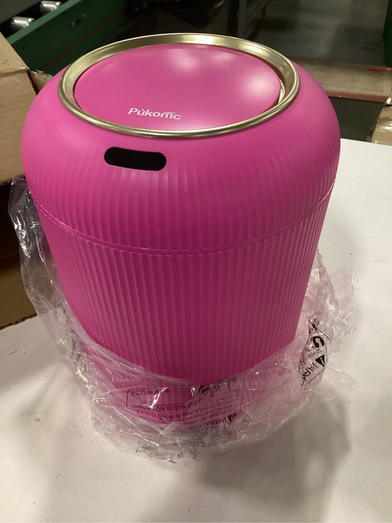 Condition photo showing New/Like New for Pukomc Smart Sensor Wastebasket, Convenient and Hygienic Easy to Use, Technology Sensor Waterproof Wastebasket Plastic Trash can for Kitchen, Bathroom, Bedroom, Living Room, Office and Outdoor Pink 1 Pack Pink