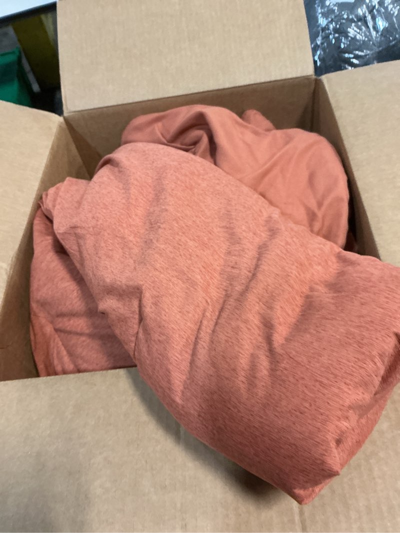 Condition photo showing As Is for ((Similar))FACE TWO FACE Bedding Duvet Cover Set 3 Pieces 100% Washed Cotton Duvet Cover Linen Like Textured Breathable Durable Soft Comfy (Queen, Caramel) Queen Caramel