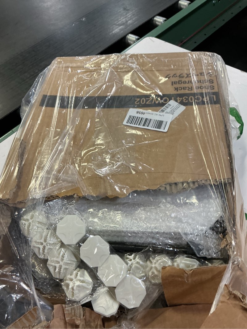 Condition photo showing Good Condition for SONGMICS Shoe Rack Organizer, 8-Tier Shoe Storage Cabinet for Closet and Entryway, Holds 32 Pairs of Shoes, Adjustable, Cloud White and Trasparent ULPC034W01 8 Cubes Cloud White + Trasparent