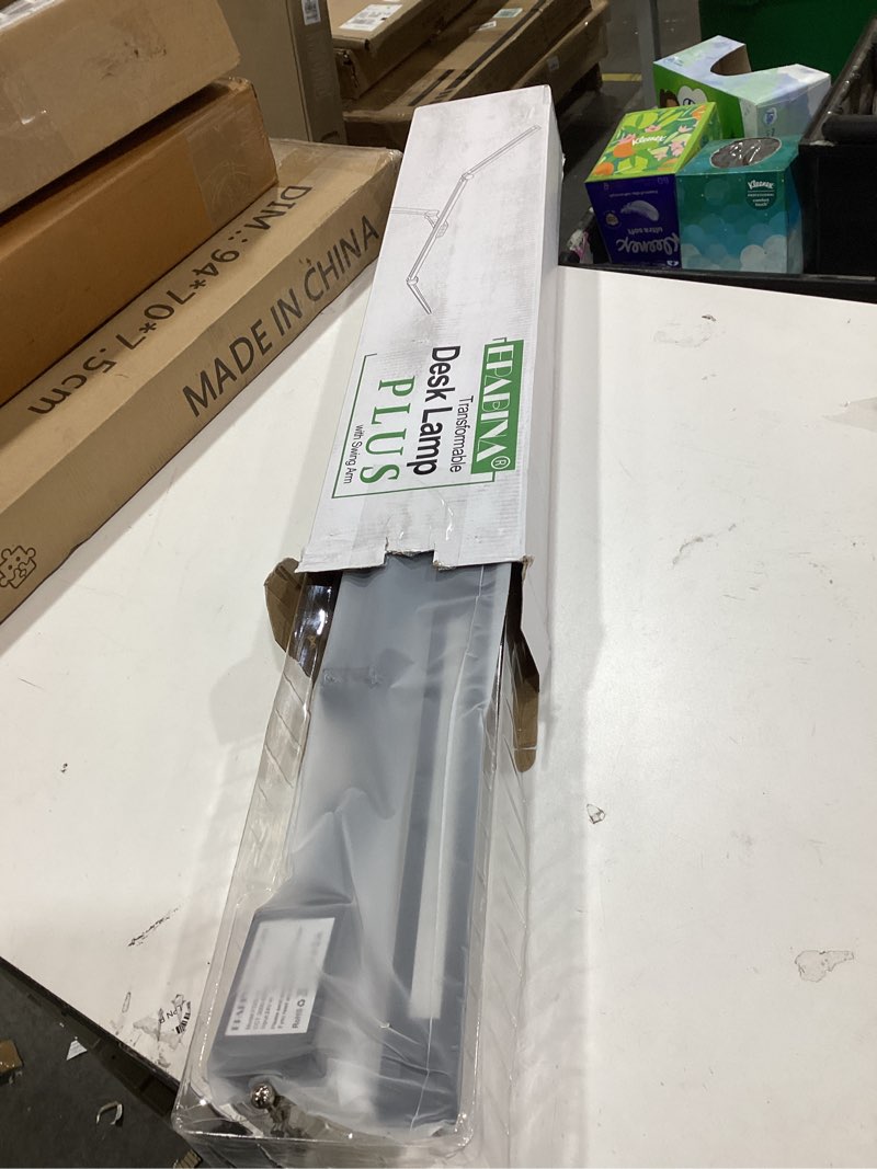 Condition photo showing New/Like New for 3000 Lumen Ultra Bright Architect Desk Lamp with Clamp, 36W Tall Overhead Led Desk Light for Home Office, 47Inch Long Dimmable Computer Monitor Light Bar with Remote for Table Desktop Drafting Black