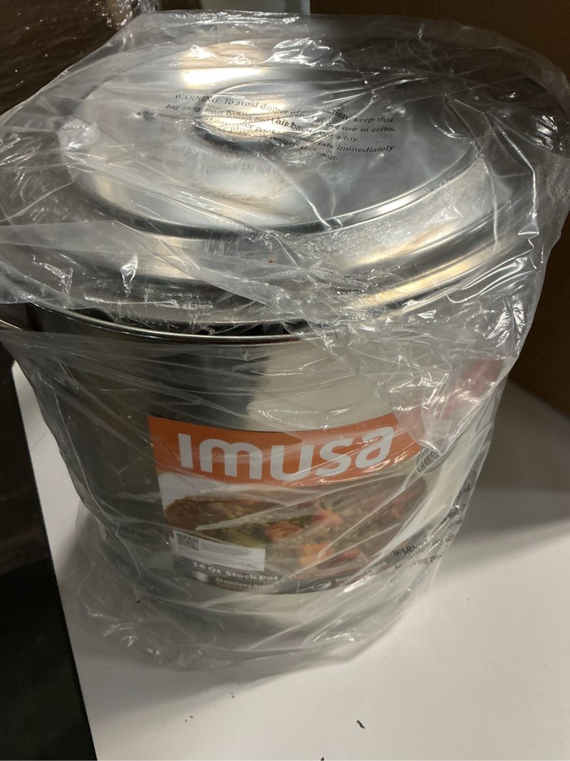 Condition photo showing New/Like New for imusa stainless steel stock pot, 16 quart, silver