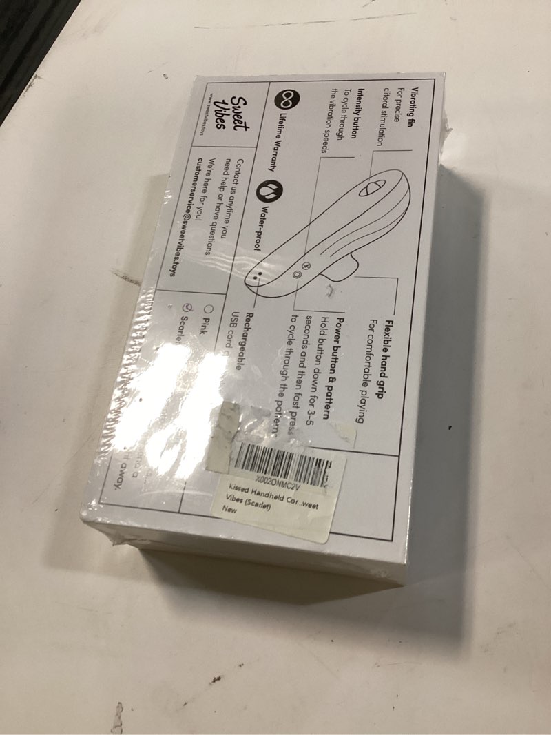 Condition photo showing New/Like New for sweet vibes kissed smooth silicone massager, 10 vibrating modes, whisper quiet, usb rechargeable, flexible grip 
