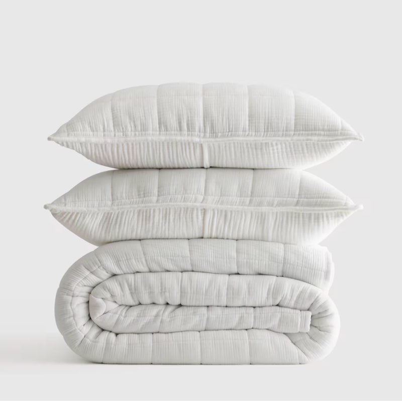 Organic Cotton Gauze Box Quilt Set king