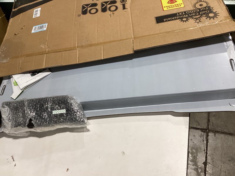 Condition photo showing As Is for 10l0l golf cart windshield, folding ezgo txt windscreen, thick golf cart windscreen kit, upgrade polycarbonate (pc) high strength impact resistance, fits ezgo txt 1995-2013