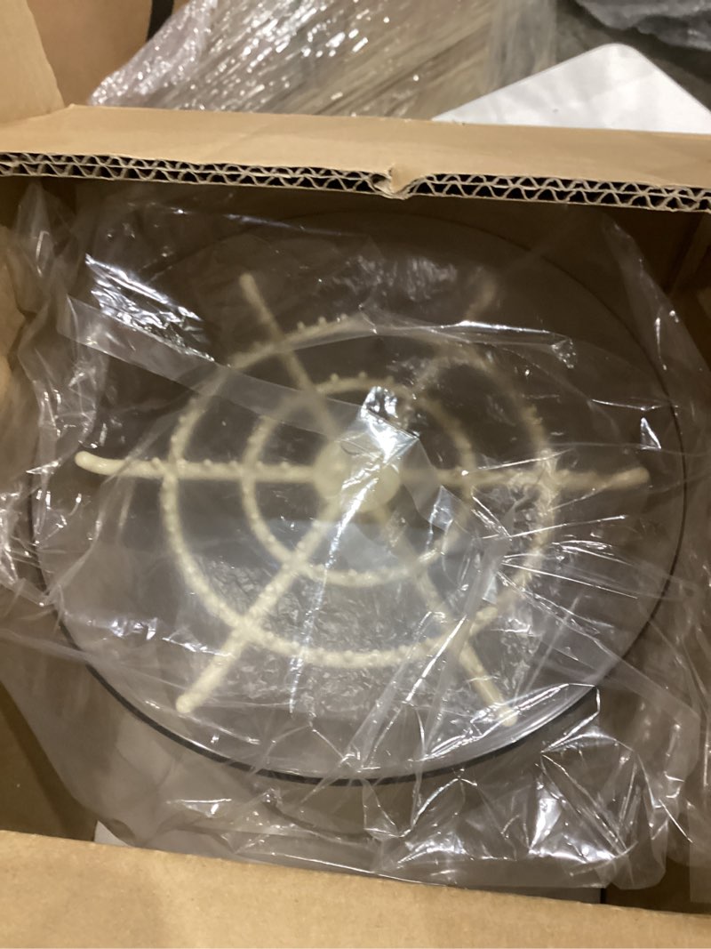 Condition photo showing Good Condition for rotating clear display case for large pendants, display case compatible with labubu pop mart, storage box show case with hooks, dust and moisture proof, all-round display, gifts (cream yellow)