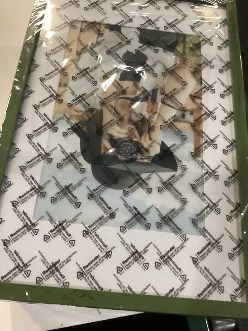 Condition photo showing New/Like New for picrit 11x17 picture frame set of 12, display 8x12 with mat or 11x17 without mat, photo frames for w