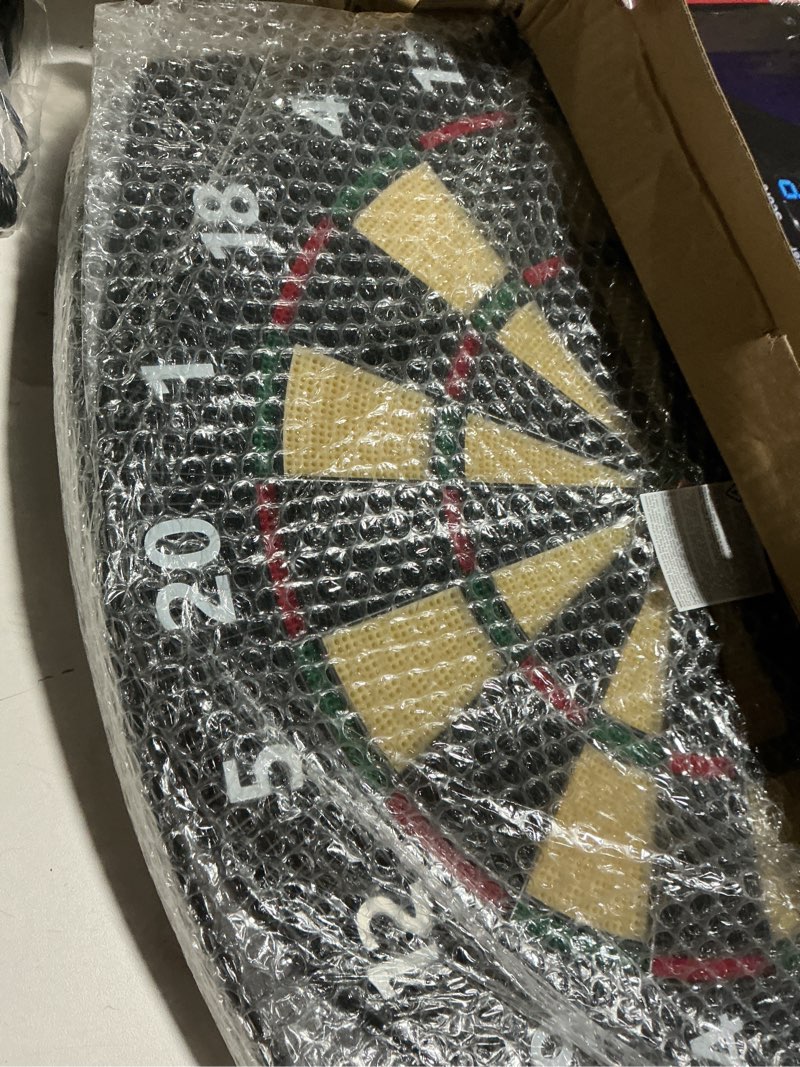 Condition photo showing Good Condition for Electronic Dart Board, Soft Tip Dartboard Set 40 Games, 427 Variants Digital Electric Dart Boards with Colorful LED, 6 Darts, 100 Tips, Power Adapter