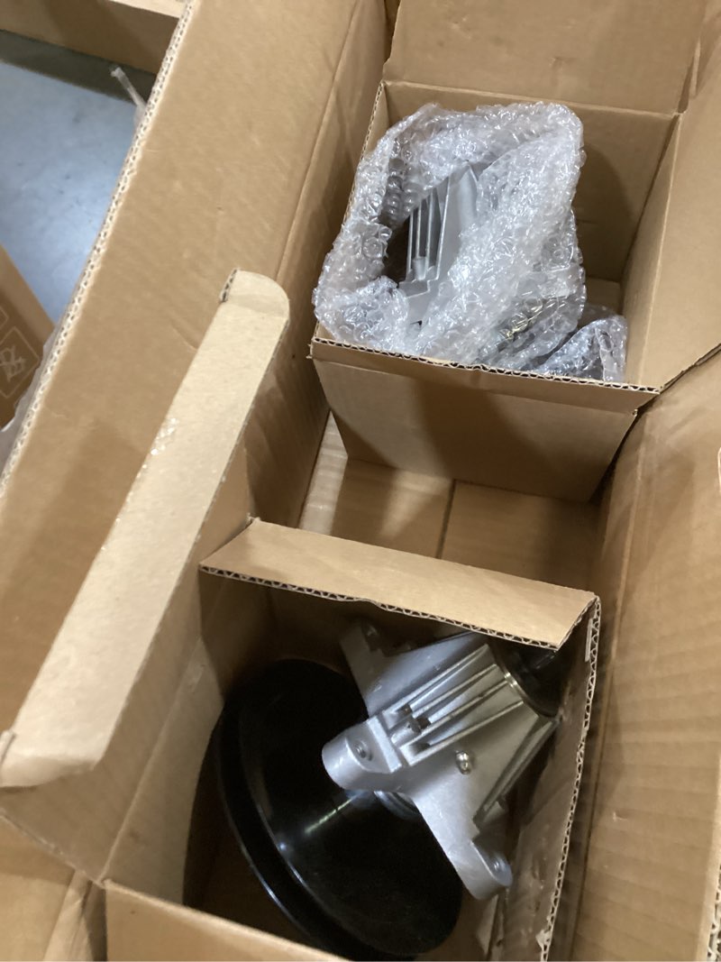 Condition photo showing Good Condition for 46 inch deck spindle rebuild kit replace for cub cadet xt1-lt46 xt2-lx46, fit for craftsman/mtd t225 t240 t2800 t3100 t8200 t8600, with 2 spindles 618-06977 918-06977a, 2 blades 742-04244 742-04290