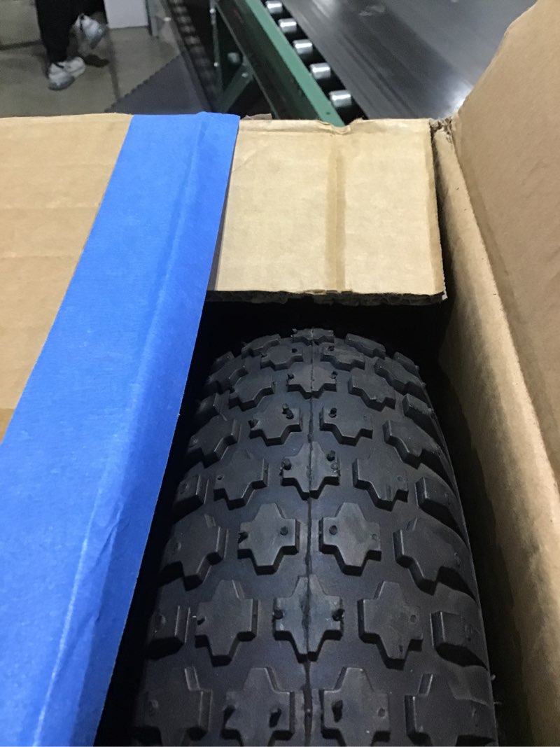 Condition photo showing New/Like New for 2-Pack of 4.80/4.00-8 Pneumatic Tire and Wheel,2PR (Air Filled)- 5/8"or 3/4" Powdered Metal bushings and 3"or 6"Center Hub,for Wheelbarrow,Garden and Utility Cart,Trolley,Wagon and More (MYTT4008-2)