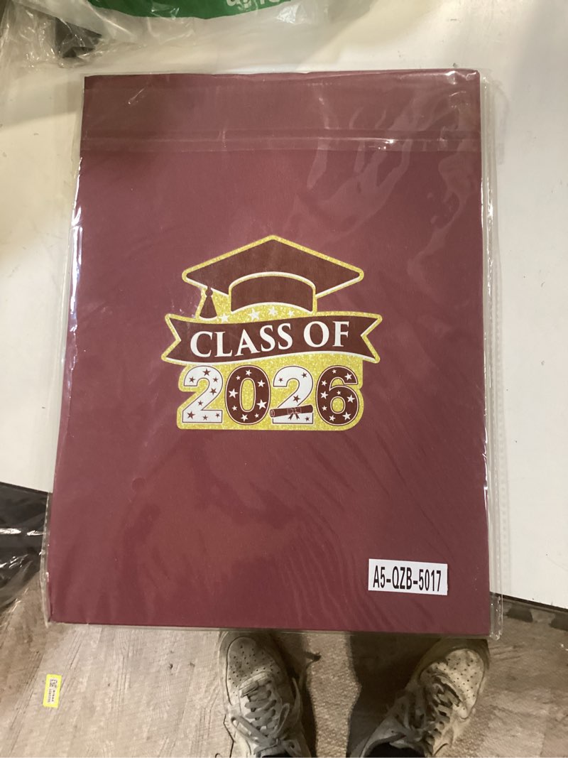 Condition photo showing New/Like New for graduation decorations 2026 burgundy gold graduation guest book to sign class of 2026 signature guestbook alternative party gifts keepsake congrats grad invitations memory card board college school burgundy gold-2026