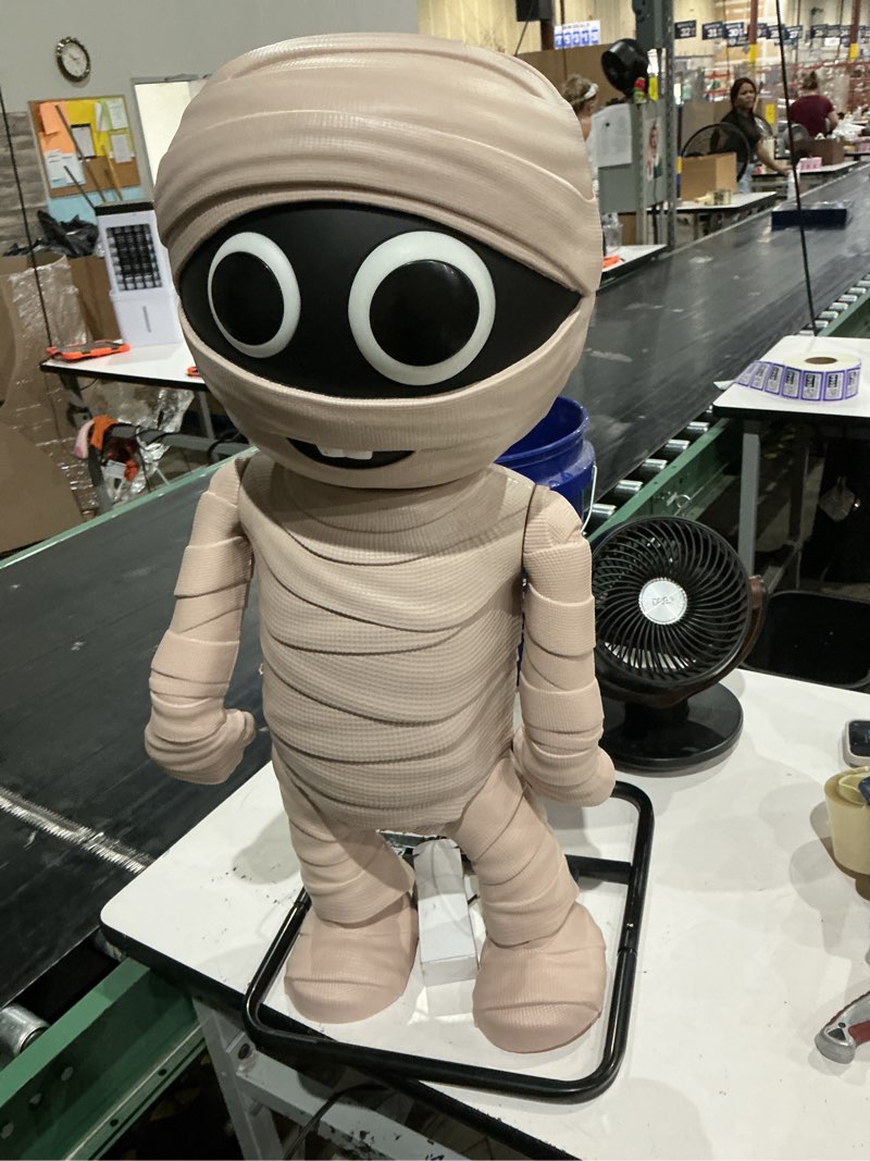 Condition photo showing As Is for haunted living 2.7-ft motion activated dancing mummy animatronic