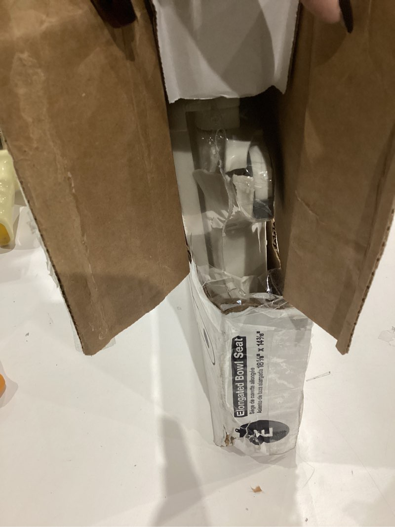 Condition photo showing item condition for KOHLER 4636-RL-96 Cachet ReadyLatch Elongated Toilet Seat Slow Close Soft Close, Toilet Seat Quiet Lid, Contoured Grip-Tight Bumpers Installation Hardware, Apartment Essentials, Biscuit Biscuit Elongated Ready Latch