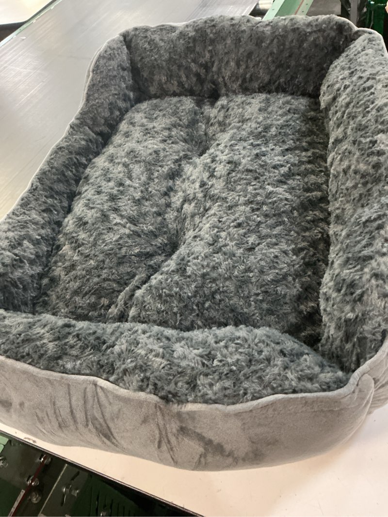 Condition photo showing New/Like New for joejoy rectangle dog bed for large medium small dogs - washable orthopedic sofa bed, soft breathable puppy & pet cuddler, durable calming dog bed with anti-slip bottom, multiple sizes, dark grey l(30"x 24"x 9") dark grey